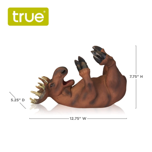 True Mischievous Moose Polyresin Wine Bottle Holder Set of 1, Brown, Holds 1 Standard Wine Bottle