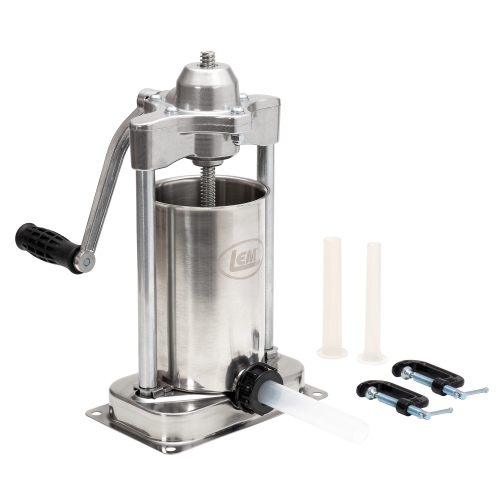 LEM Products 1606 Stainless Steel Vertical Sausage Stuffer, 5 lb, Silver
