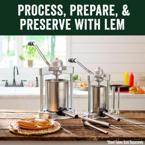 LEM Products 1606 Stainless Steel Vertical Sausage Stuffer, 5 lb, Silver