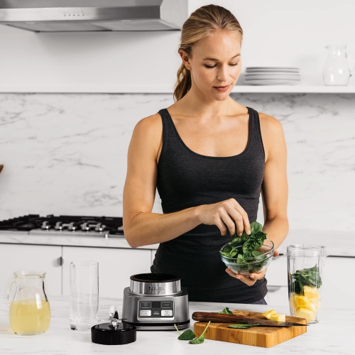 Ninja SS100C, Foodi Smoothie Bowl Maker and Nutrient Extractor with Auto-iQ, 1100W, Silver, Small