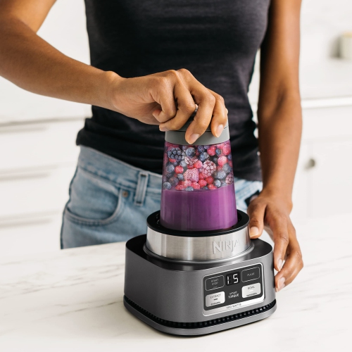 Ninja SS100C, Foodi Smoothie Bowl Maker and Nutrient Extractor with Auto-iQ, 1100W, Silver, Small