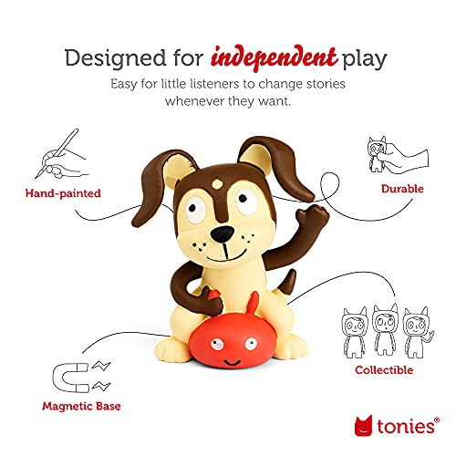 Toniebox Audio Player Starter Set with Playtime Puppy - Listen, Learn, and Play with One Huggable Little Box - Pink