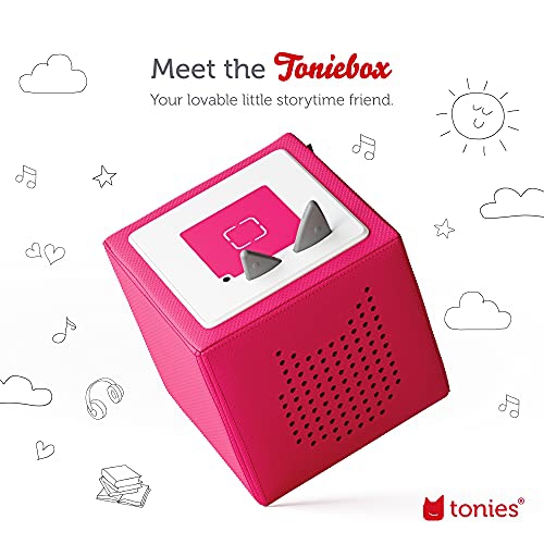 Toniebox Audio Player Starter Set with Playtime Puppy - Listen, Learn, and Play with One Huggable Little Box - Pink