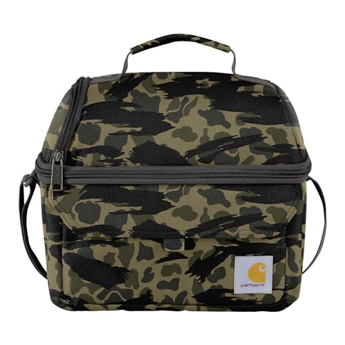 Carhartt Insulated 12 Can Two Compartment Lunch Cooler, Durable Fully-Insulated Lunch Box, Dual Compartment (Blind Duc..