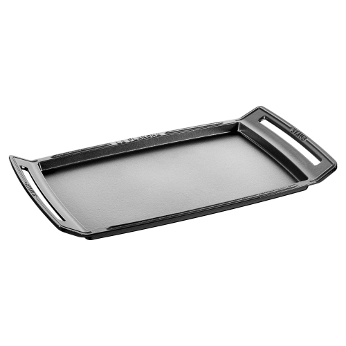 STAUB – plaque en fonte pour plancha/brûleur double, 18,5 x 9,8 po, graphite