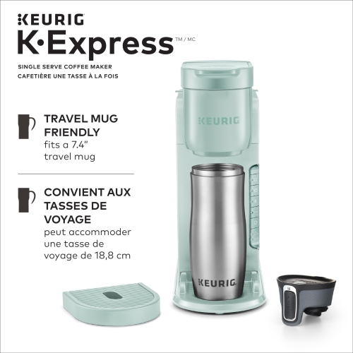 Keurig K-Express Single Serve K-Cup Pod Coffee Maker, Mint, With A Removable Reservoir And Strong Button Function
