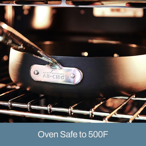 All-Clad E785SC64 Ha1 Hard Anodized Nonstick Dishwasher Safe PFOA Free Cookware Set, 10-Piece, Black