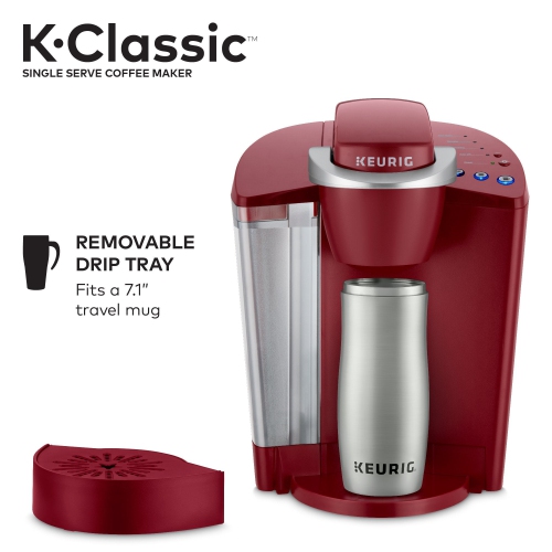 Cafetière K-Classic de Keurig, cafetière à une tasse K-Cup, 6 à 10 oz. Formats d'infusion, rhubarbe