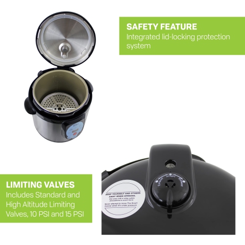 Carey DPC-9SS, autocuiseur et cuiseur intelligent, acier inoxydable, 9,5 pintes