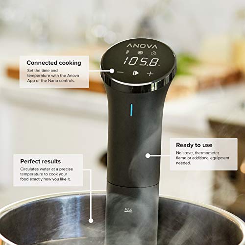 ANOVA – Cuiseur de précision sous vide Culinary AN400-US00 Nano, 12,8 x 2,2 x 4,1 po, noir