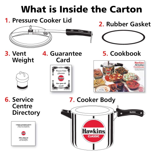 Hawkins – 6,5 L de cuiseur classique HACL65, petit, argenté