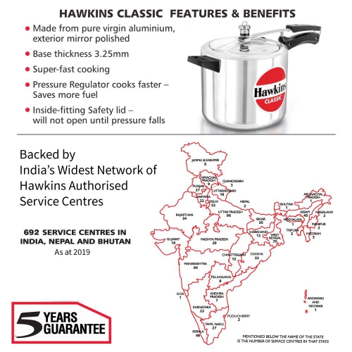 Hawkins – 6,5 L de cuiseur classique HACL65, petit, argenté
