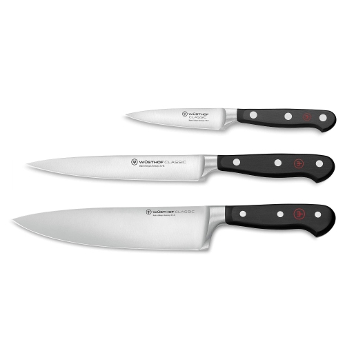 WUSTHOF  Wüsthof Classic 3-Piece Chef's Knife Set, Silver, One-Size