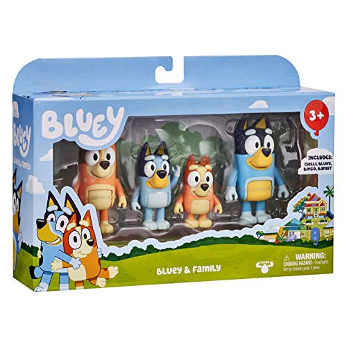 Bluey and Friends 4 Pack of 2.5-3" Poseable Figures