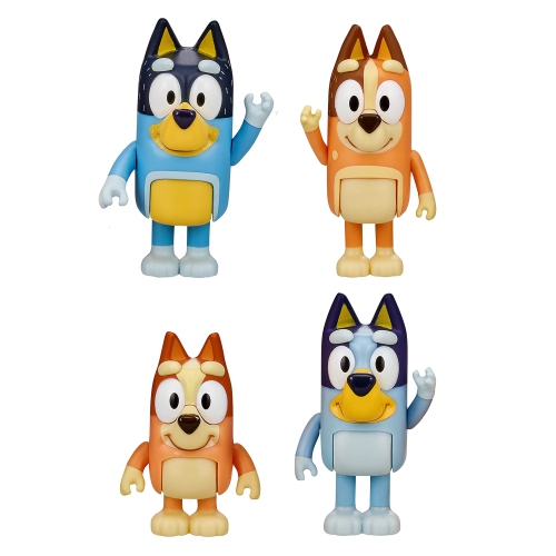 Bluey and Friends 4 Pack of 2.5-3" Poseable Figures