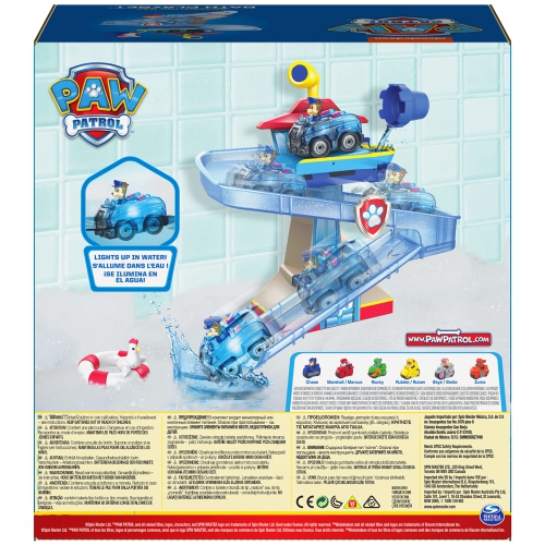 Ensemble de jeu pour le bain PAT'Patrouille avec véhicule Chase lumineux et jouet pour le bain pour enfants de 3 ans et plus