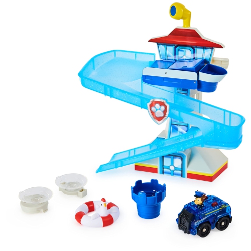 Ensemble de jeu pour le bain PAT'Patrouille avec véhicule Chase lumineux et jouet pour le bain pour enfants de 3 ans et plus