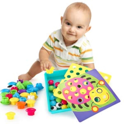 Art Toys, jouet pour tout-petits TINOTEEN, boutons d’art à mosaïque et boutons d’association de couleurs