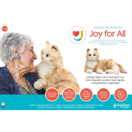 Ageless Innovation | Joy For All Companion Pets | Orange Tabby Cat | Lifelike & Realistic