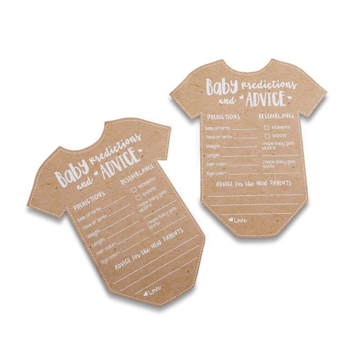 Kate Aspen – Carte Baby Prediction/conseils 28440NA, jeu de douche kraft taille unique, blanc
