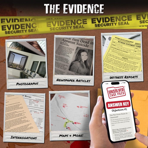 Jeu Unsolved Case Files - Jamie Banks - Cold Case Murder Mystery Game Can You Solve The crime - Anglais seulement