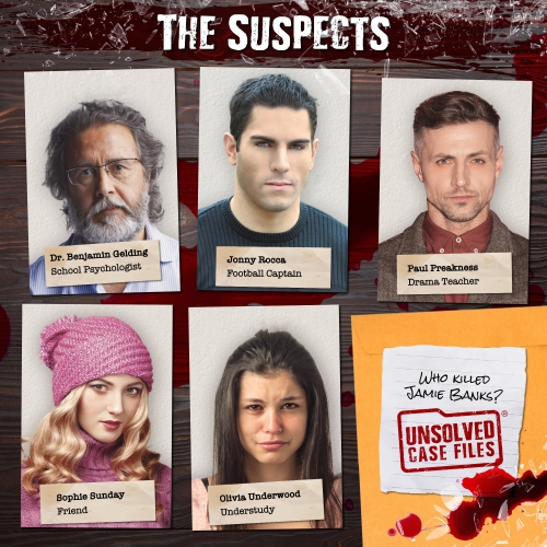 Jeu Unsolved Case Files - Jamie Banks - Cold Case Murder Mystery Game Can You Solve The crime - Anglais seulement