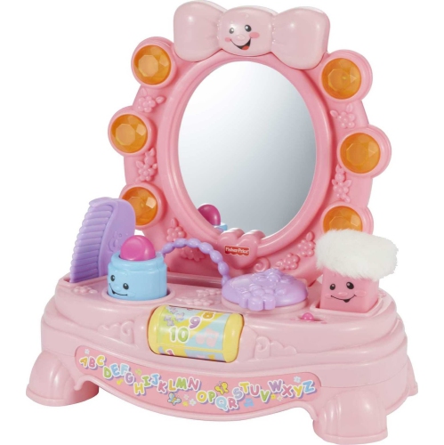 Fisher-Price Baby & Toddler Toy Laugh & Learn Magical Musical Mirror Pretend Vanity Set for Infants Ages 6+ Months