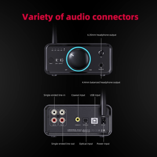 FiiO K7 BT Balanced HiFi DAC Bluetooth Headphones Amplifier