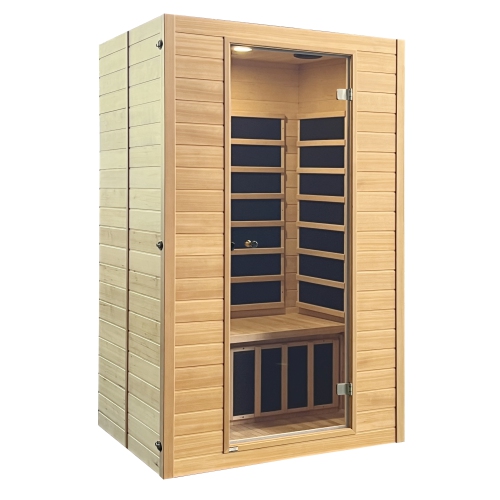 Blispod, Vienne, sauna infrarouge lointain Hemlock canadien EMF très faible, 74,8 x 35,4 po, 2&nbsp;personnes