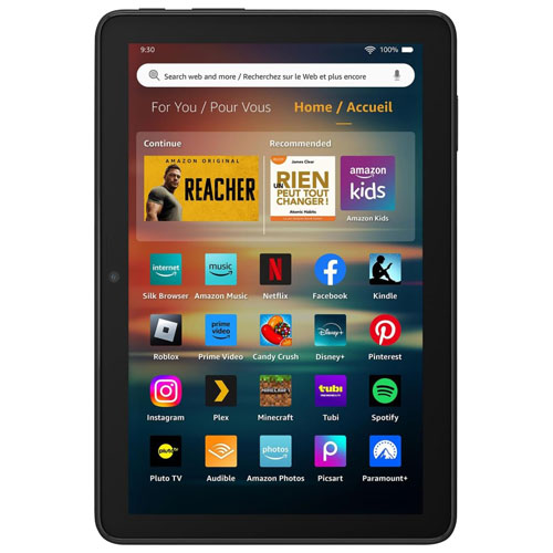 Tablette 8 po 32 Go FireOS Fire HD 8 d'Amazon avec processeur à 6 coeurs MTK/MT8169A - Noir