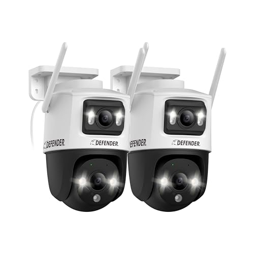 AI POWERED Guard Pro 3K PLUS Dual Lens PTZ WiFi 6, Plug & Play Security Camera, Human/Vehicle Detection, AI Auto-Tracking, Bluetooth Pairing, Color N