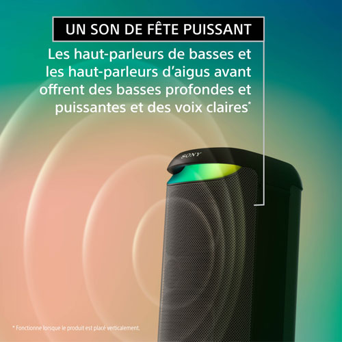 Haut-parleur de fête sans fil Bluetooth SRS-XV500 de Sony - Noir