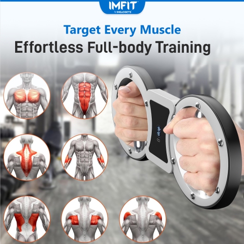 IMFIT SpinGear Spinning Burn Rotator Machine | Dual-Arm Design | Adjustable Resistance, 360-Degree Rotation Anti-Slip Handle Real-Time Tracking LCD