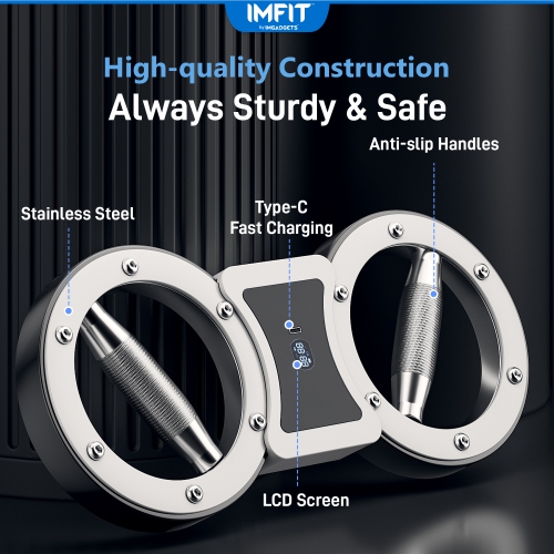 IMFIT SpinGear Spinning Burn Rotator Machine | Dual-Arm Design | Adjustable Resistance, 360-Degree Rotation Anti-Slip Handle Real-Time Tracking LCD