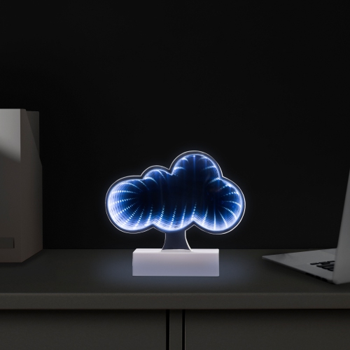LED Lighted 3D Cloud Infinity Mirror - 7.25"