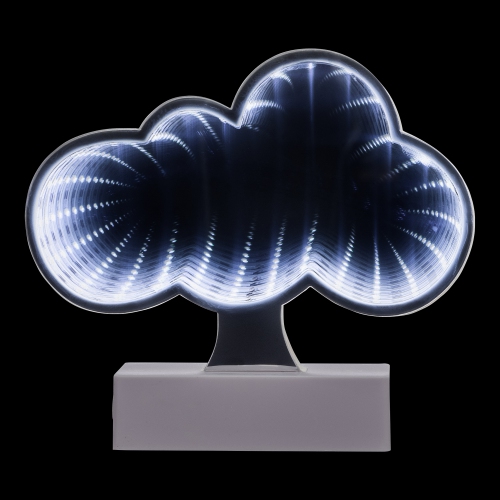 LED Lighted 3D Cloud Infinity Mirror - 7.25"