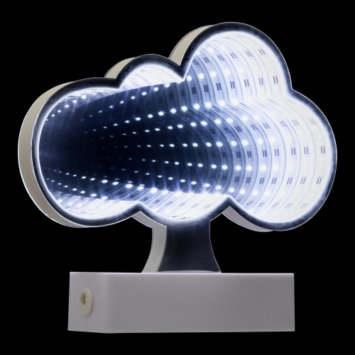 LED Lighted 3D Cloud Infinity Mirror - 7.25"