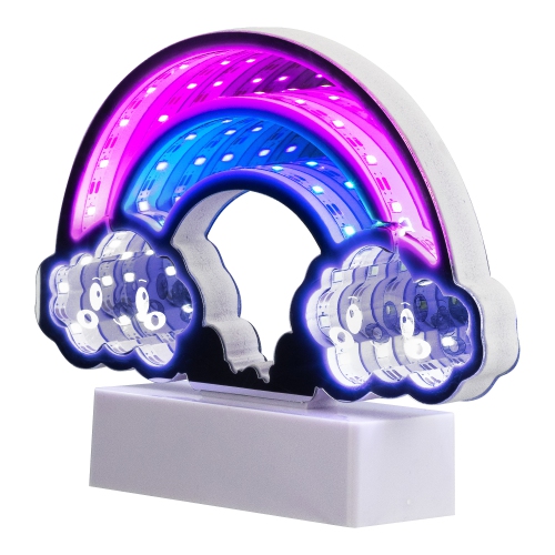LED Lighted 3D Rainbow Infinity Mirror - 7.25"