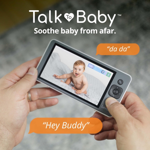 Levana Ella Video Baby Monitor No WIFI, 2 720P HD PTZ Cameras & 5” 720P HD Monitor, 22 Hours Battery Life, Up to 1000ft. Range, Premium Carrying
