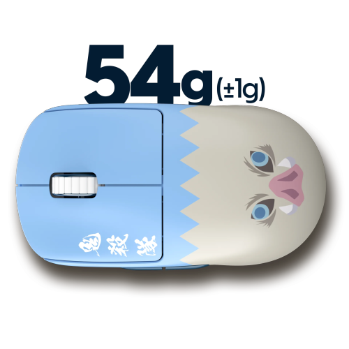 Pulsar X2 V2 Demon Slayer Wireless Gaming Mouse Ultra-Lightweight 54g, PAW3395 26K DPI Sensor, Optical Switches, Symmetrical Design, Lag-Free 2.4GHz