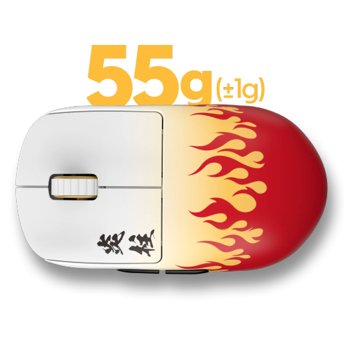 Pulsar X2H Demon Slayer Wireless Gaming Mouse - Ultra-Lightweight 55g, PAW3395 26K DPI Sensor, Optical Switches, Symmetrical Design High Hump,