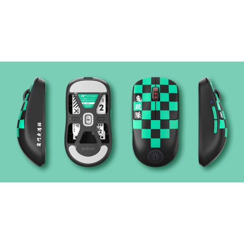 Pulsar X2 V2 Demon Slayer Wireless Gaming Mouse - Ultra-Lightweight 54g, PAW3395 26K DPI Sensor, Optical Switches, Symmetrical Design, Lag-Free