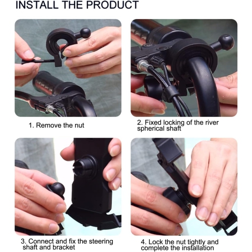 Bike Handlebar Phone Holder,Motorcycle Phone Mount Motorcycle Handlebar Cell Phone Clamp,Phone Clip for iPhone 11/12/13/14 Series,and More 4.7" -