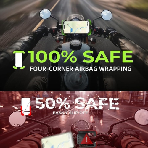 Bike Handlebar Phone Holder,Motorcycle Phone Mount Motorcycle Handlebar Cell Phone Clamp, Scooter Phone Clip for iPhone 11/12/13/14 Series，and More