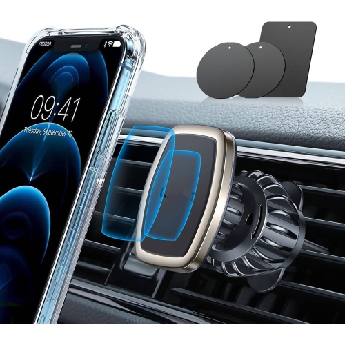 NONE Magnetic Phone Holder for Car (20X Powerful: Blue), Gold