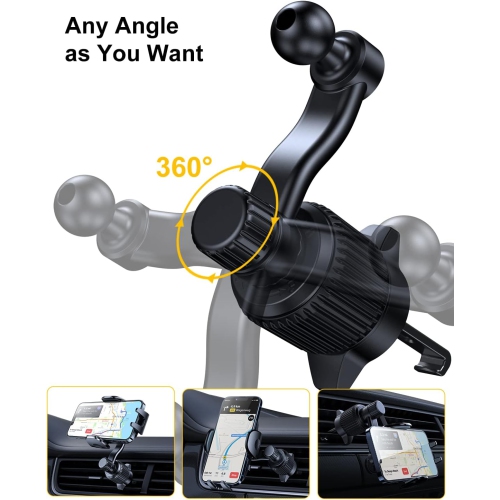 Car Vent Phone Mount,Hands-Free Universal Extension Clip Air Phone Holder Car Fit for All Phones iPhone Samsung More, Blue