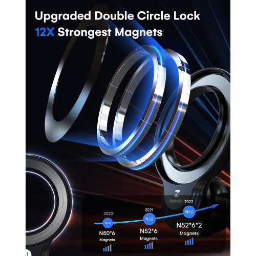 Compatible with MagSafe Car Mount,Magnetic Phone Holder for Car,Magnetic Car Vent Phone Mount [Non-Blocking&360 Rotation] for iPhone 15 14 13 12 Pro