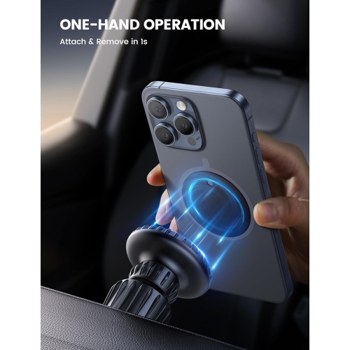 Magnetic Phone Holder Car Mount,Lamicall [4th Generation Super Magnet] Car Vent Phone Holder Mount,[360° Rotatable] Car Phone Holder,Longer Hook