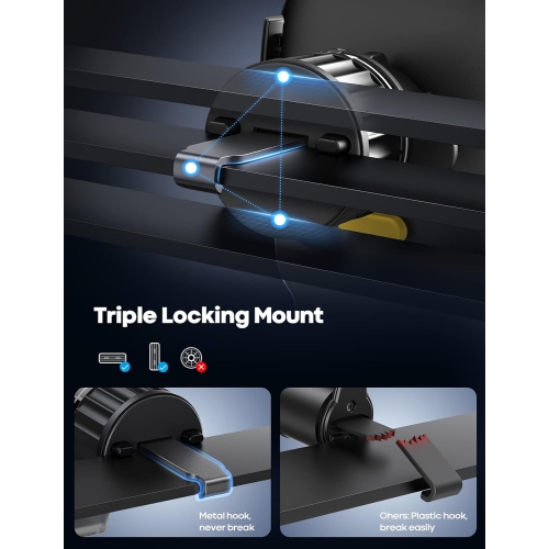 Car Vent Phone Mount,Air Vent Cell Phone Holder Cradle, Hands Free Mobile Stand, 360 Adjustable Cellphone Vent Clip, Fit for iPhone, Android