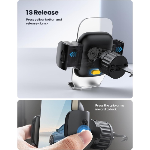 Car Vent Phone Mount,Air Vent Cell Phone Holder Cradle, Hands Free Mobile Stand, 360 Adjustable Cellphone Vent Clip, Fit for iPhone, Android